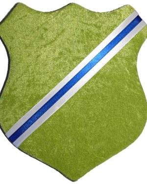 Märkessköld - Grön med smalt blått band