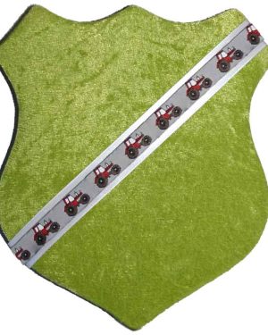 Märkessköld - Grön med traktorer