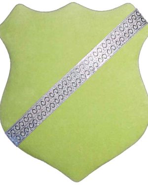 Märkessköld - Ljusgrön med silverband