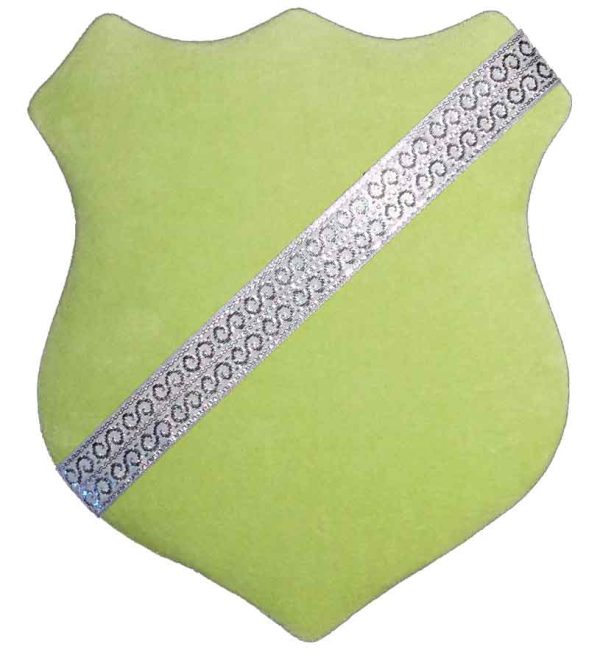Märkessköld - Ljusgrön med silverband