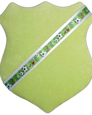 Märkessköld - Ljusgrön med fotboll (grön)